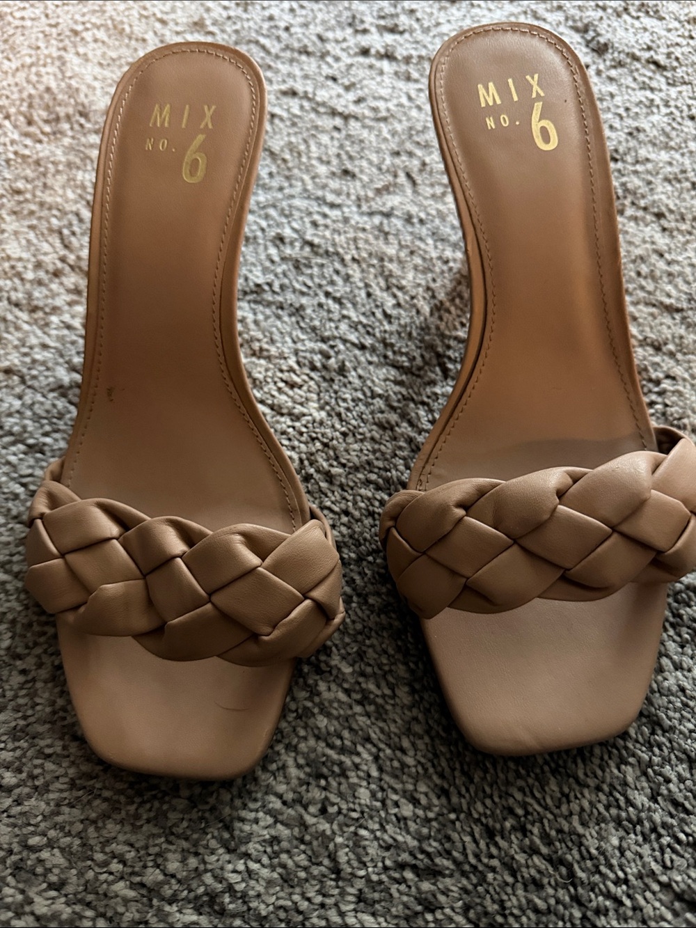 Mix No. 6 Braided Tan Slide Mules